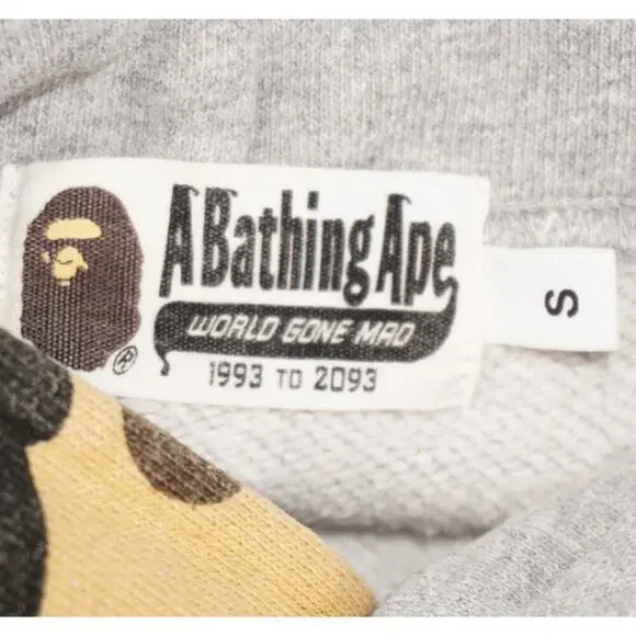 BAPE Shark Full Zip Hoodie Gray Camo Tiger WGM A Bathing Ape Japan Men’s S
